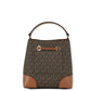 Mercer Small Brown Signature Leather Bucket Crossbody Handbag Purse