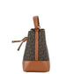 Mercer Small Brown Signature Leather Bucket Crossbody Handbag Purse