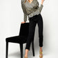 Black Cotton Women Sweater