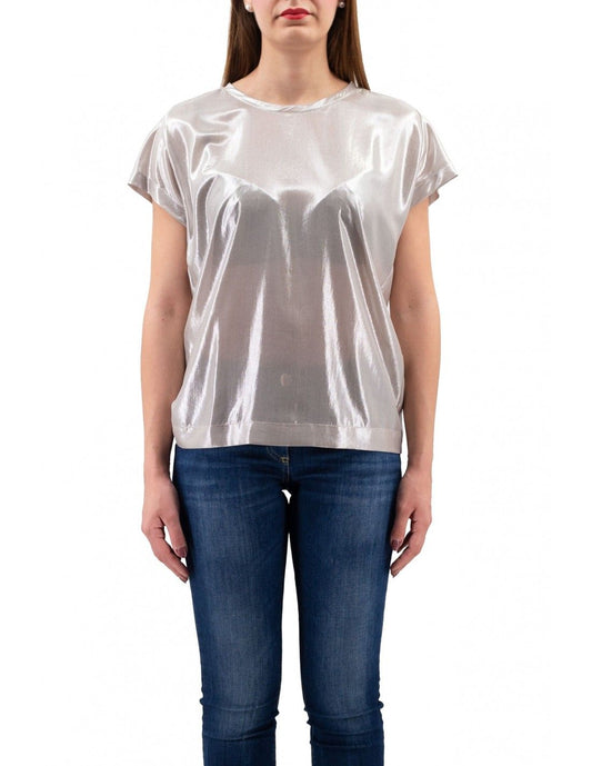 Gray Polyester Women Blouse