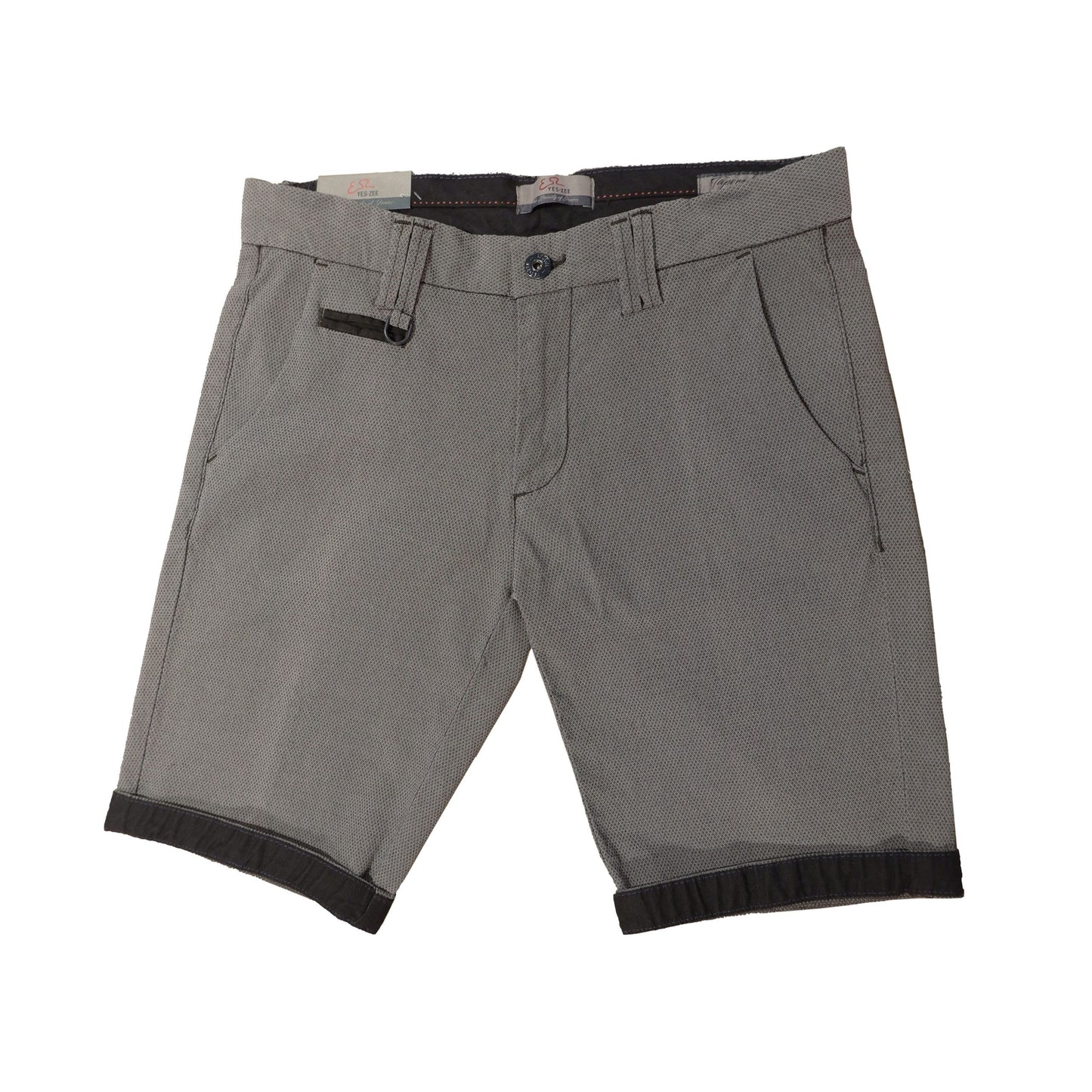 Gray Cotton Men Bermuda