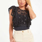 Black Cotton Women Top