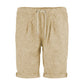 Beige Linen Men Short