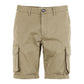 Beige Cotton Men Bermuda Shorts