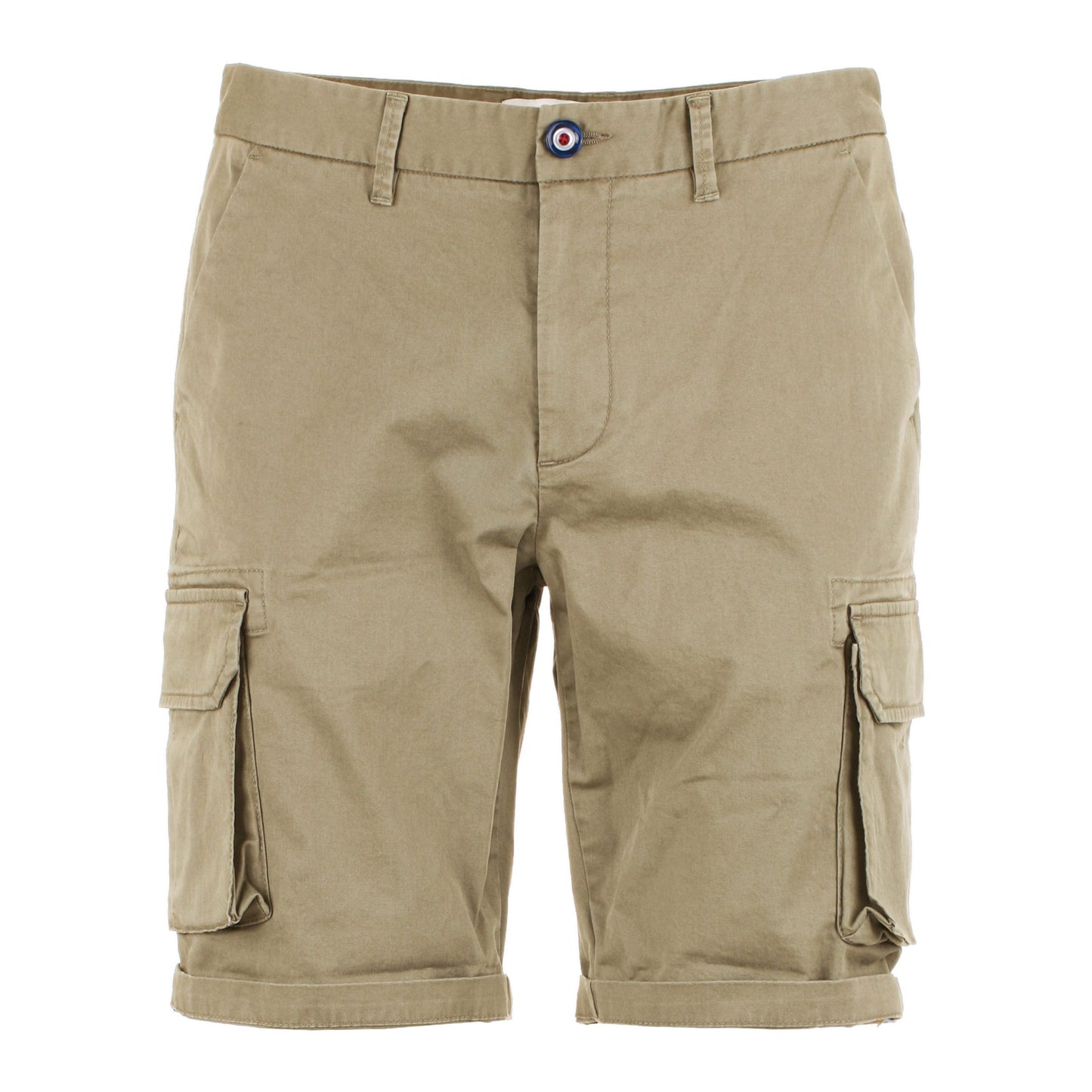 Beige Cotton Men Bermuda Shorts
