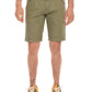 Chic Green Cotton-Linen Bermuda Shorts