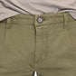Chic Green Cotton-Linen Bermuda Shorts
