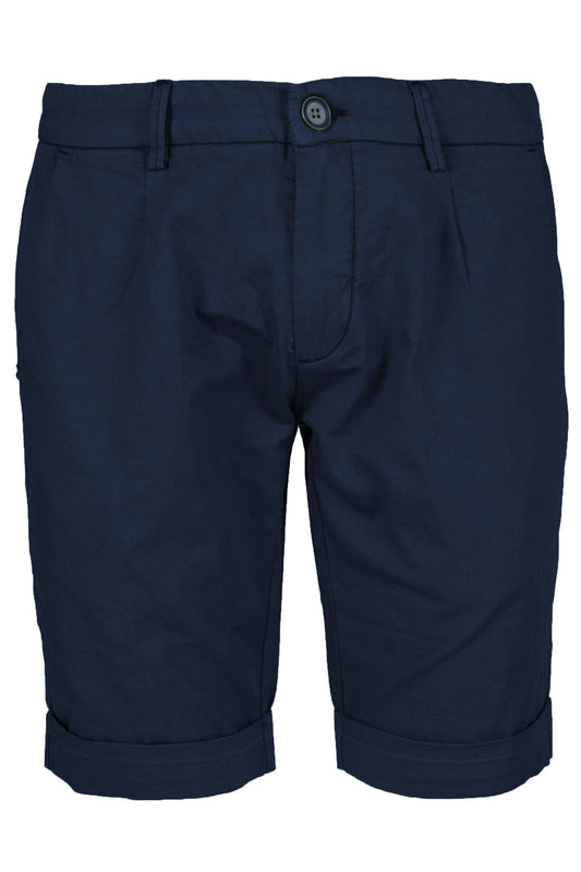 Blue Cotton Men Bermuda