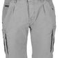 Chic Gray Cotton Blend Shorts - Regular Fit