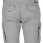 Chic Gray Cotton Blend Shorts - Regular Fit