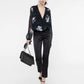 Elegant Blue Silk Satin Top