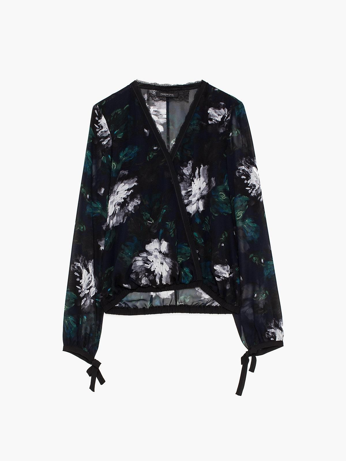 Elegant Blue Silk Satin Top