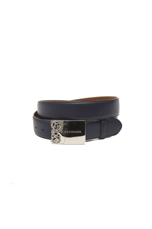 Blue Leather Men Belt
