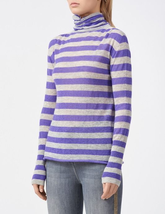 Purple Nylon Women Sweater