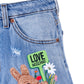 Blue Cotton Women Short