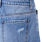 Blue Cotton Women Short
