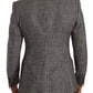 Elegant Slim Fit Tweed Two-Button Blazer