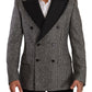 Elegant Slim Fit Tweed Two-Button Blazer