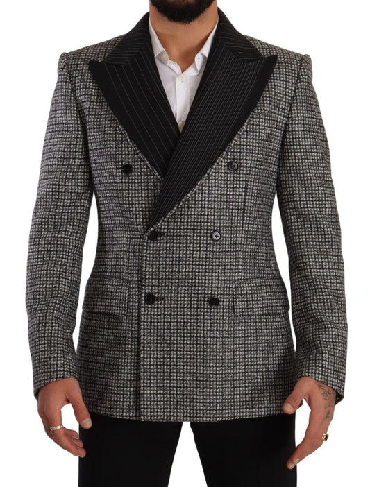 Elegant Slim Fit Tweed Two-Button Blazer