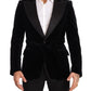 Elegant Single Breasted Velvet Blazer