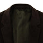 Elegant Velvet Slim Fit Blazer in Brown