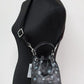 Dempsey 15 Small Snowflake Print Graphite Coated Canvas Bucket Bag