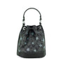 Dempsey 15 Small Snowflake Print Graphite Coated Canvas Bucket Bag