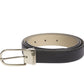 Black Leather Women Belt