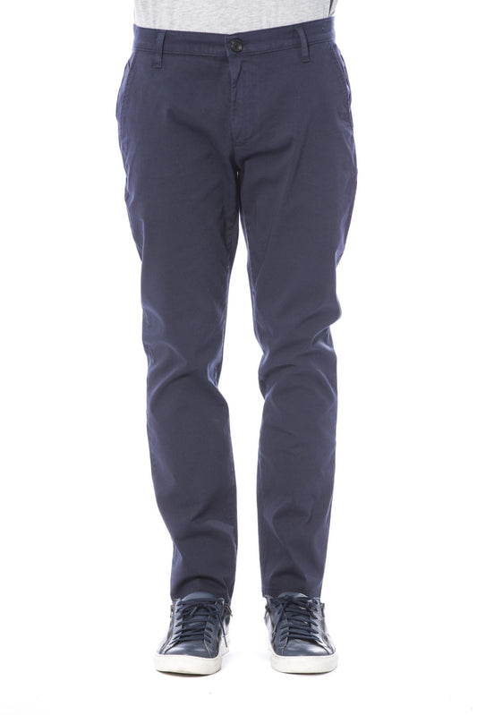 Blue Cotton Men Chino Pant