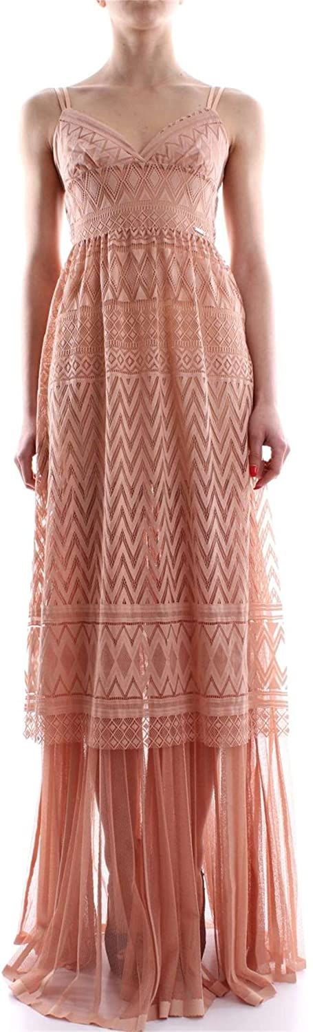 Pink Polyester Women Dress