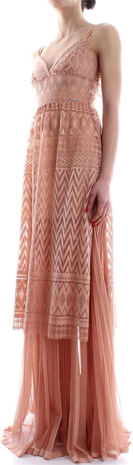 Pink Polyester Women Dress