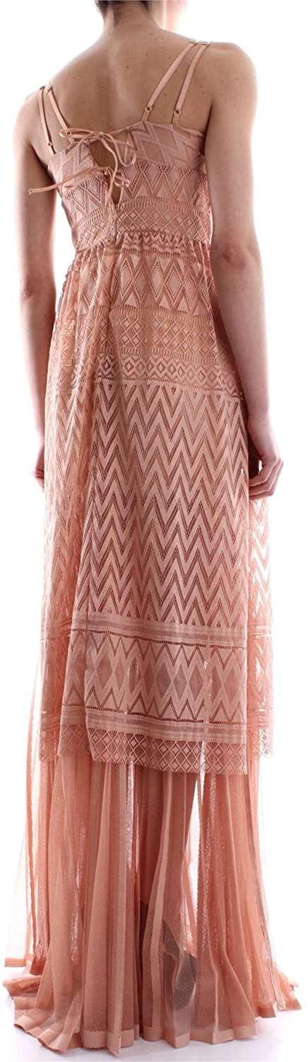 Pink Polyester Women Dress