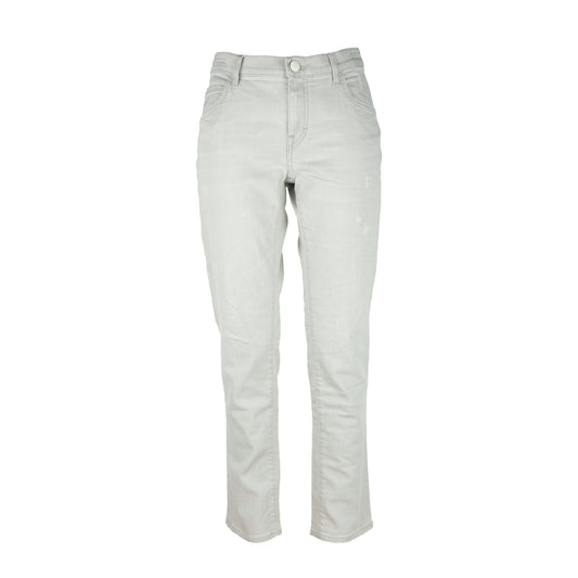 Gray Cotton Women's Straight Jean