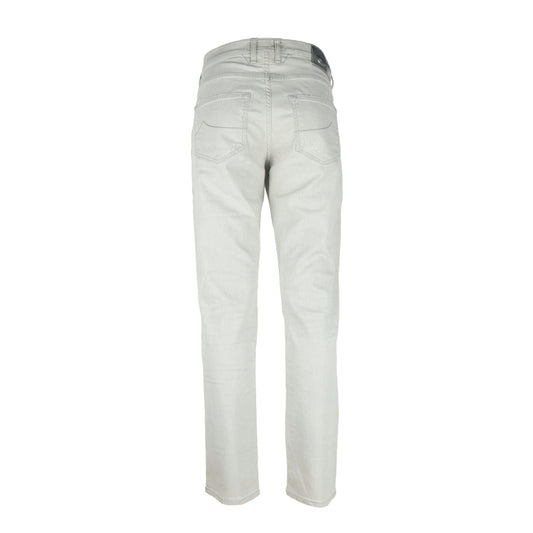 Gray Cotton Women's Straight Jean