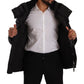 Elegant Black Parka Hooded Jacket