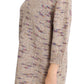 Beige Oversized V-Neck Knitted Sweater