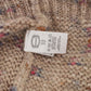 Beige Oversized V-Neck Knitted Sweater