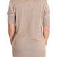 Elegant Pink Cotton Lace Cardigan