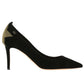 Black Leather Women Pump