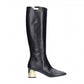 Black Polyurethane Women Boot