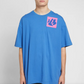Blue Cotton Men T-Shirt