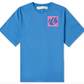 Blue Cotton Men T-Shirt
