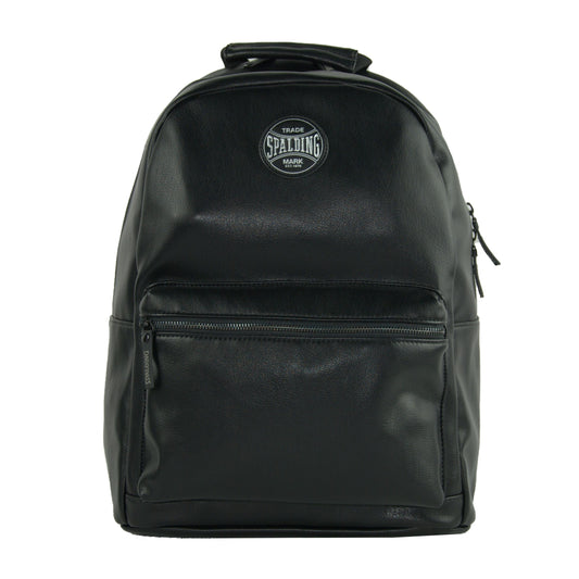 Black Polyurethane Men Backpack