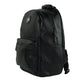 Black Polyurethane Men Backpack