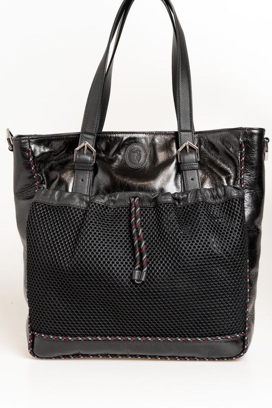 Black Leather Men Shoulder Bag