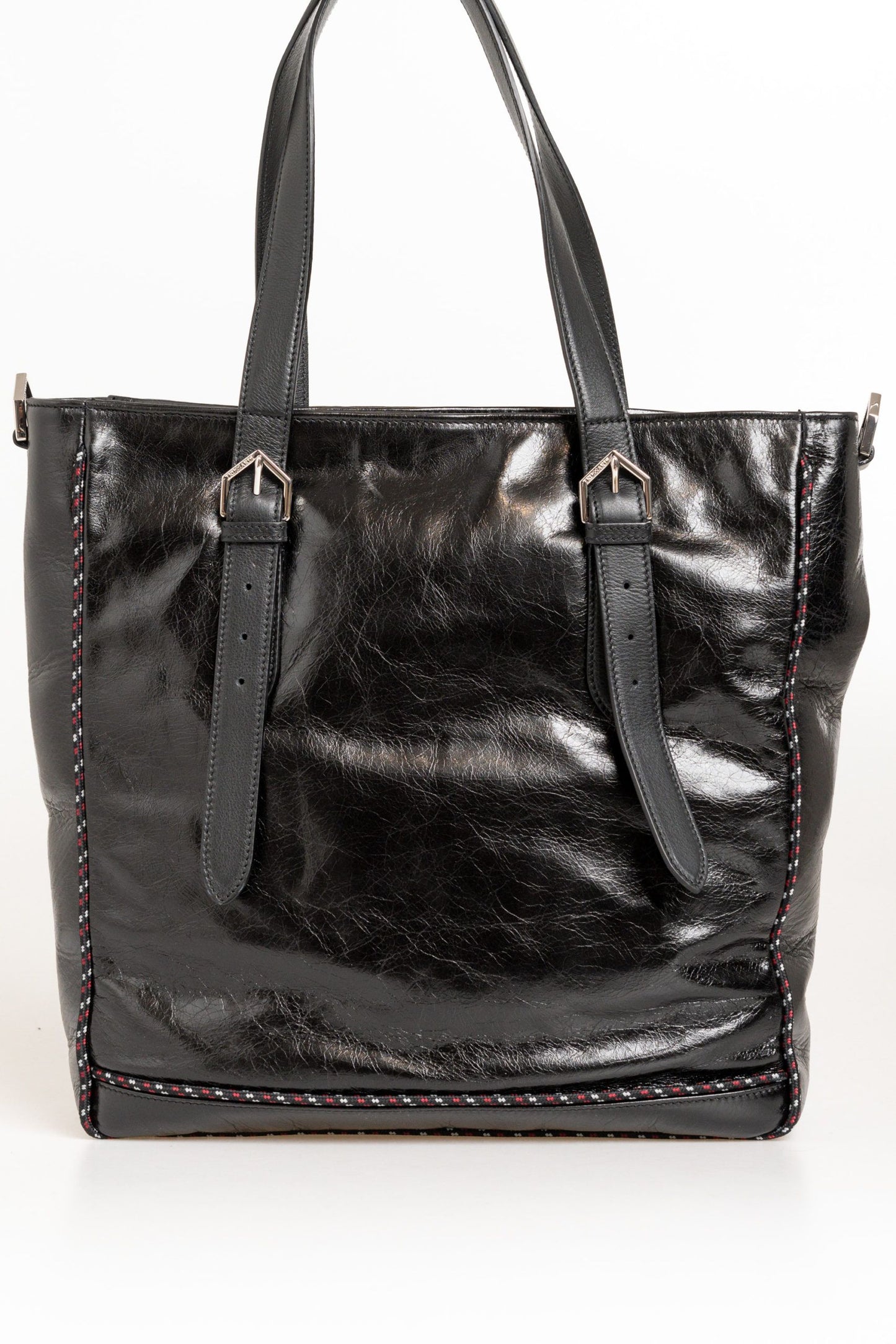 Black Leather Men Shoulder Bag