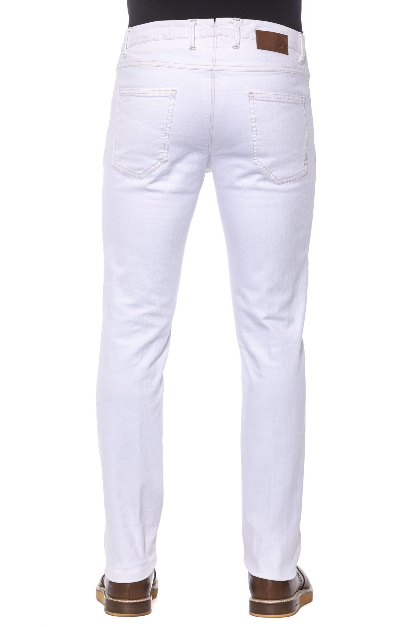 White Cotton Men Trouser