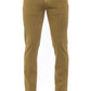 Beige Cotton Men Jeans