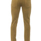 Beige Cotton Men Jeans