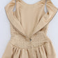 Beige Crystal Embellished Full Length Dress